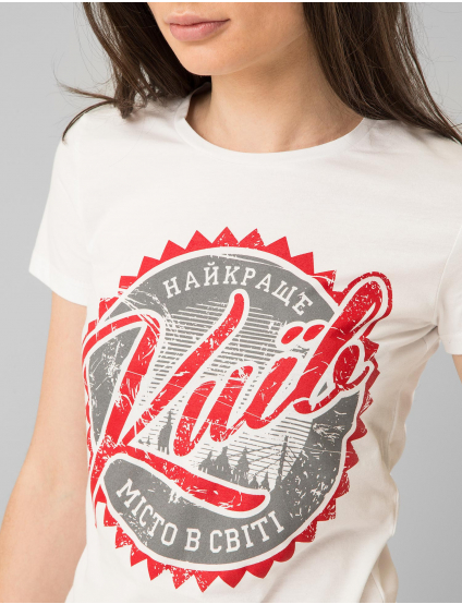 Картинка Футболка біла з принтом 