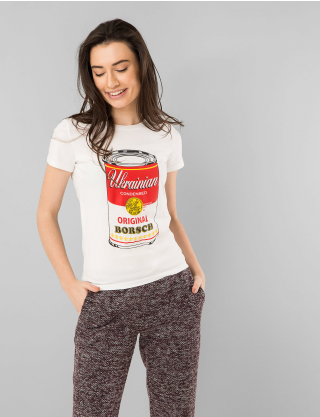 Картинка Футболка біла з принтом