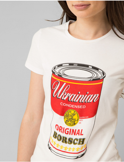 Картинка Футболка біла з принтом