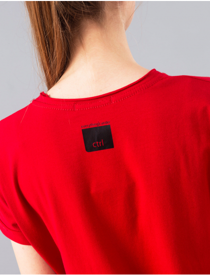 Image Жіноча червона сукня-футболка
