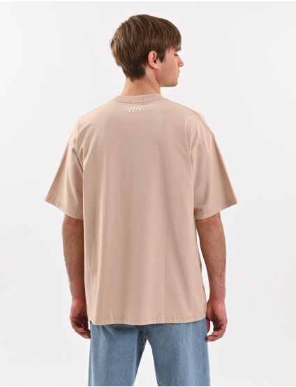 Картинка Оверсайз футболка світло-коричнева