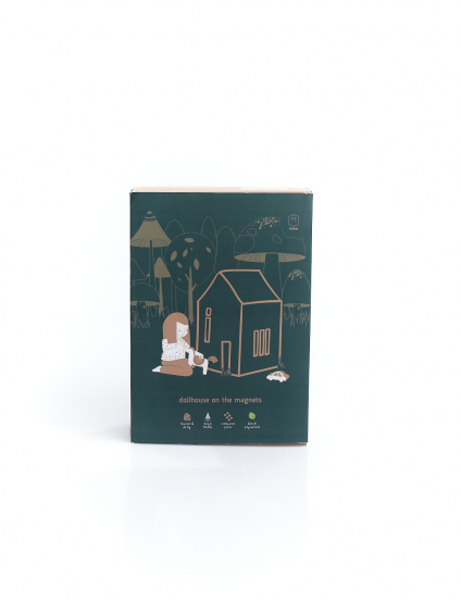 Картинка Дерев'яний ляльковий будинок на магнітах