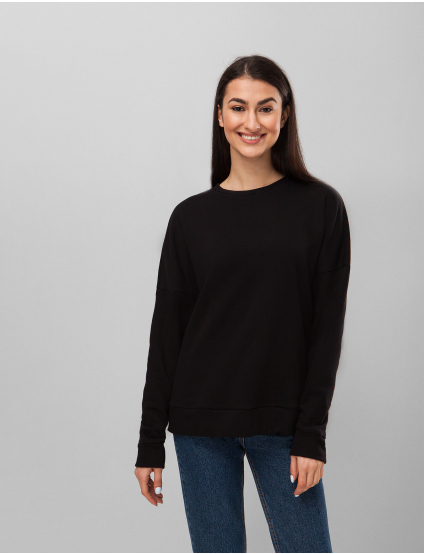 Картинка Жіночий чорний світшот