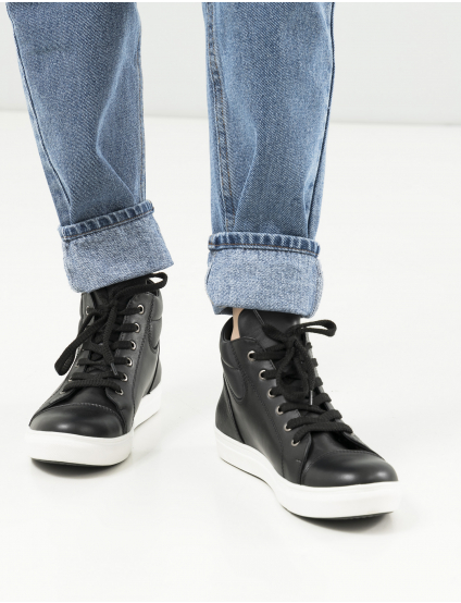 Image Жіночі чорні шкіряні черевики