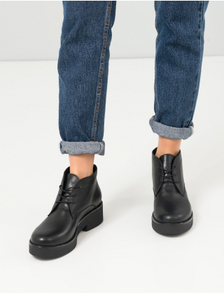 Картинка Жіночі чорні шкіряні черевики