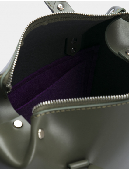 Картинка Сумка зелена шкіряна