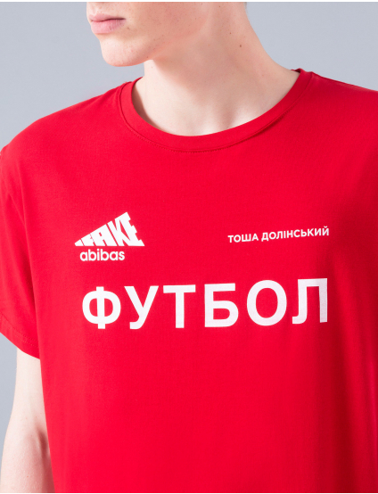 Image Чоловіча червона футболка з принтом