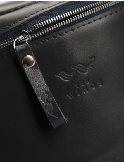 Картинка Синя шкіряна поясна сумка