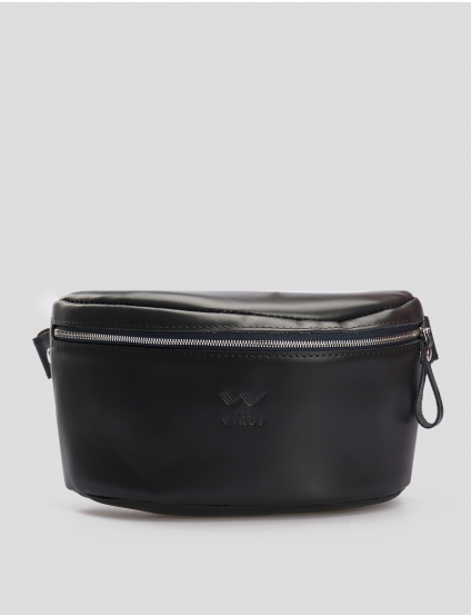 Картинка Синя шкіряна поясна сумка