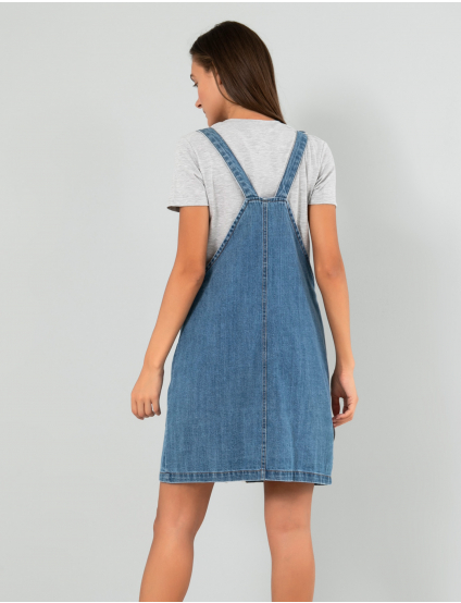Картинка Блакитний джинсовий сарафан