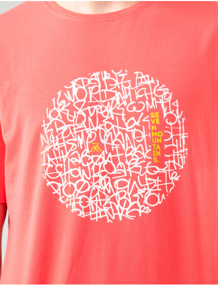 Картинка Чоловіча рожева футболка з принтом