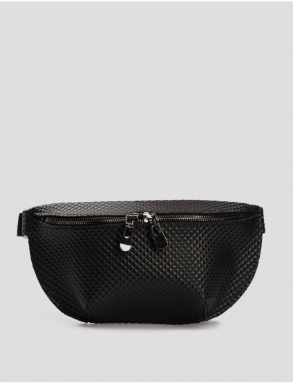 Картинка Жіноча чорна поясна сумка