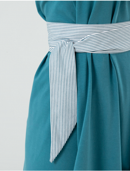 Картинка Жіноча зелена сукня на запах