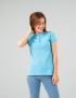 Картинка Жіноче блакитне поло