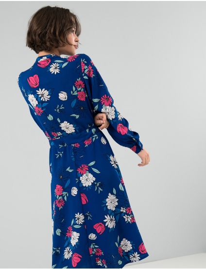 Картинка Синя сукня з візерунком