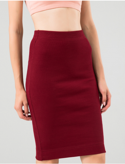 Картинка Бордова спідниця
