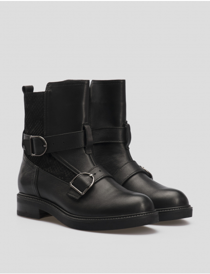 Картинка Жіночі чорні шкіряні черевики