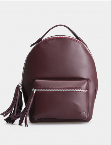 Картинка Жіночий бордовий шкіряний рюкзак