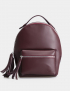 Картинка Жіночий бордовий шкіряний рюкзак