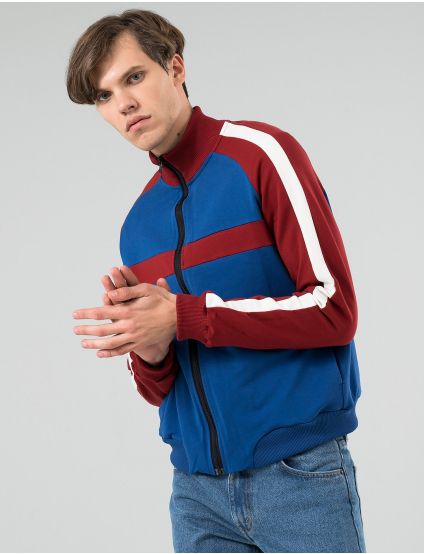 Картинка Чоловіча бордово-синя куртка