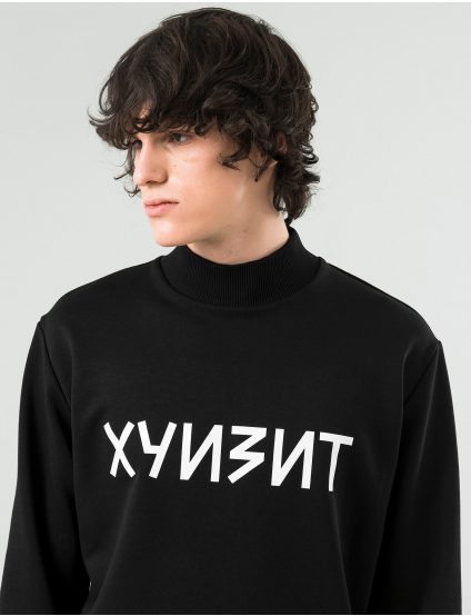 Image Чорний світшот з принтом