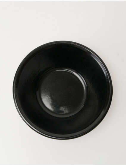 Картинка Чорна керамічна тарілка 15 см