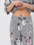 Картинка Жіноча сіра піжама з принтом