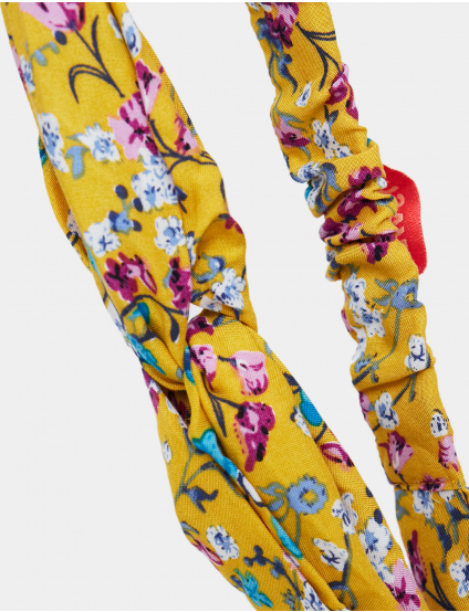 Картинка Жовта чалма з квітковим візерунком