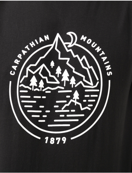 Image Чоловіча чорна футболка з принтом