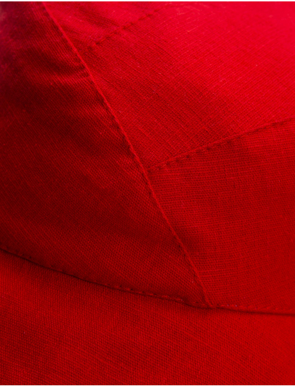 Картинка Жіночий червоний лляний капелюх