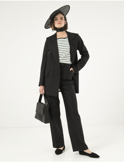 Картинка Жіночий білий лонгслів в смужку