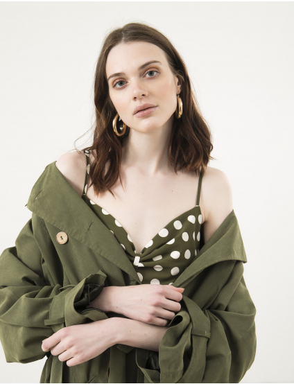 Картинка Зелений сарафан в горошок