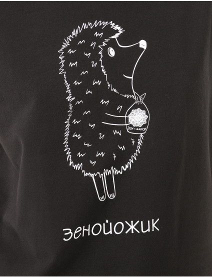 Image Жіноча чорна футболка з принтом