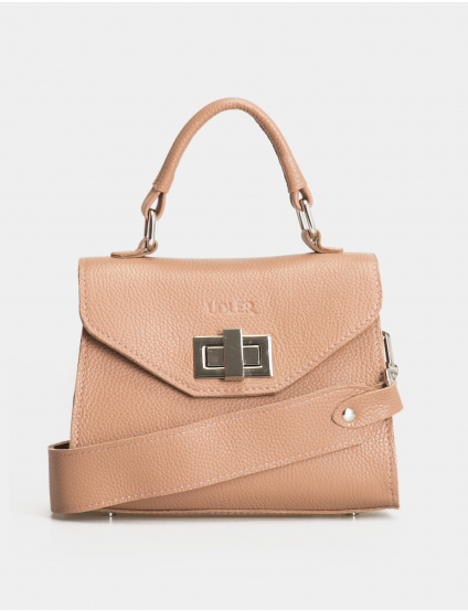 Картинка Рожева шкіряна сумка