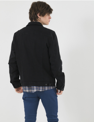 Image Чоловіча чорна джинсова куртка