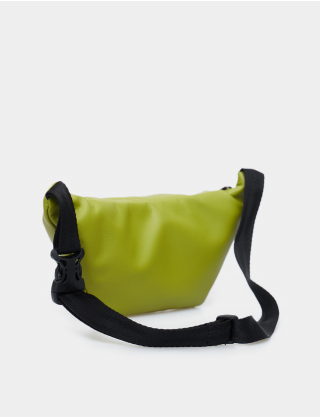Image Темно-зелена поясна сумка з екошкіри