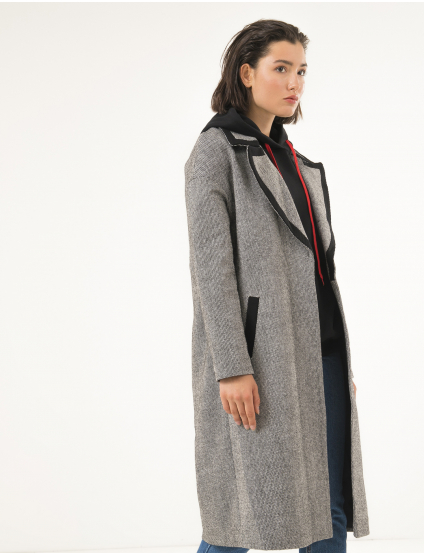 Image Жіноче сіро-чорне пальто