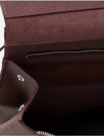 Картинка Бордовий шкіряний рюкзак