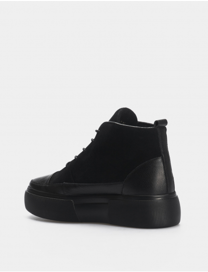 Картинка Жіночі чорні шкіряні черевики