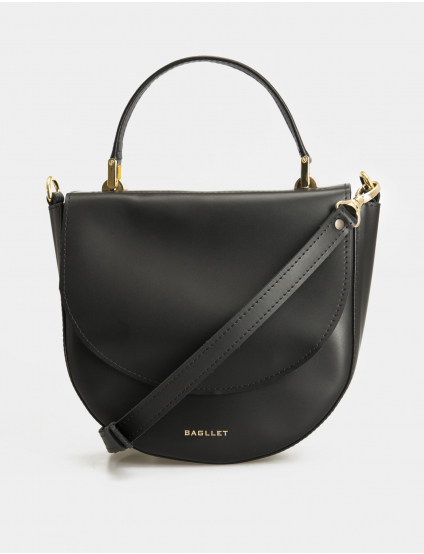 Картинка Чорна шкіряна сумка