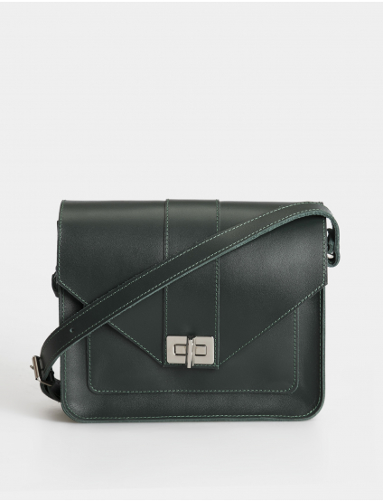 Image Зелена шкіряна сумка