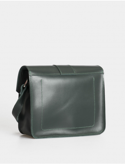 Картинка Зелена шкіряна сумка