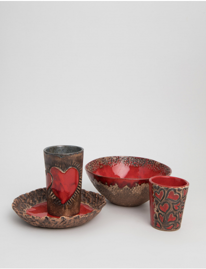 Картинка Коричнева керамічна склянка