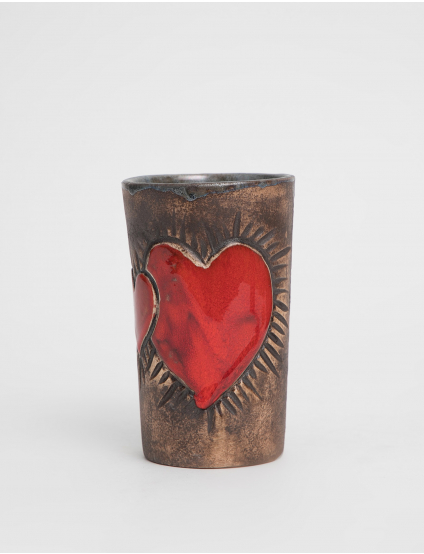 Картинка Коричнева керамічна склянка