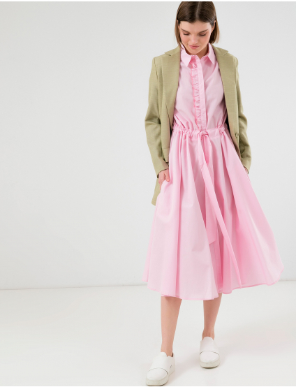 Картинка Рожева сукня з поясом