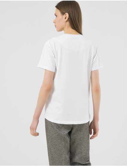 Картинка Жіноча біла футболка