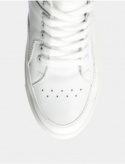 Image Жіночі білі шкіряні кросівки
