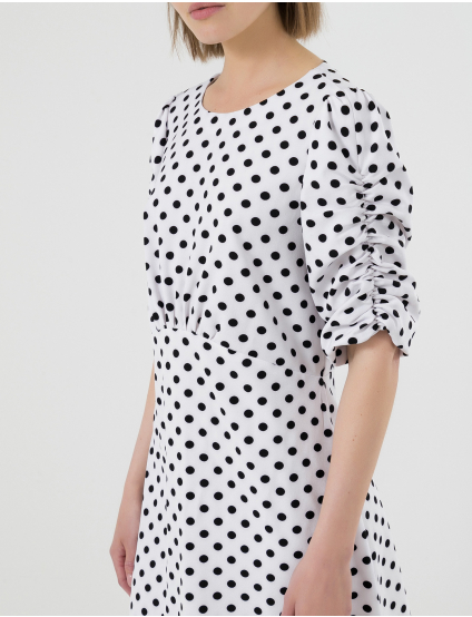 Картинка Чорно-біла сукня в горошок