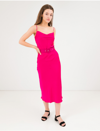 Картинка Рожева сукня з поясом