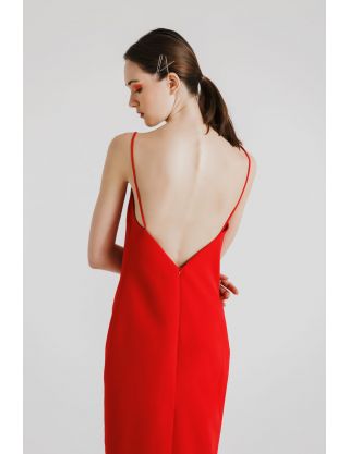 Картинка Сукня міді червона